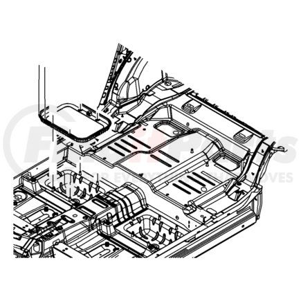 1BZ93XDVAC by CHRYSLER - Floor Storage Compartment - 2nd Row, fits 2009-2010 Dodge Journey