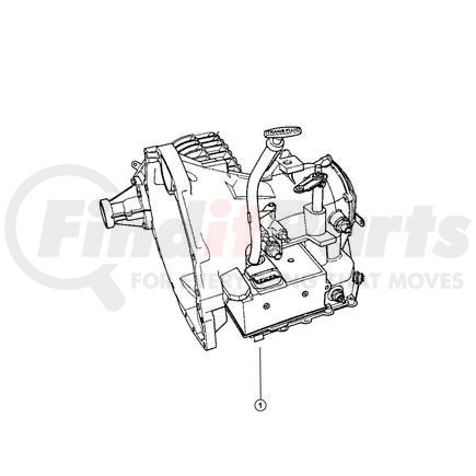 R5016450AA by CHRYSLER - TRANSAXLE PACKAGE. WITH TORQUE CONVERTER. Diagram 1