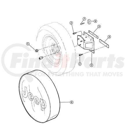 5FF57TTB by CHRYSLER - COVER. Spare Tire. Diagram 7