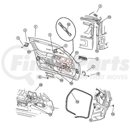 5GD47WTHAC by CHRYSLER - HANDLE. Liftgate. Diagram 6