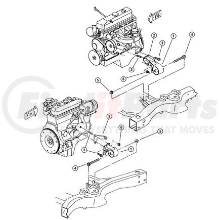 53015090AA by CHRYSLER - INSULATOR. Right. Engine Mount. Diagram 1