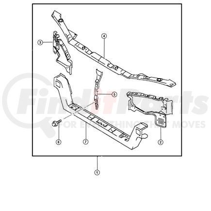 MB959398 by CHRYSLER - SUPPORT. Right. Headlamp. Diagram 3