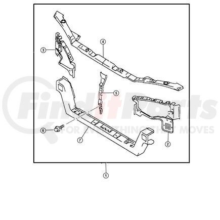 MB959304 by CHRYSLER - SUPPORT. Headlamp. Diagram 3