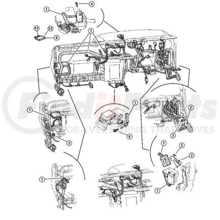 56049195AB by CHRYSLER - WIRING. Instrument Panel. Diagram 1