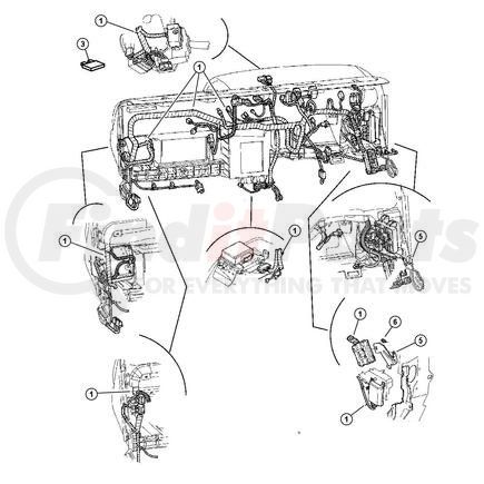 56049183AB by CHRYSLER - WIRING. Instrument Panel. Diagram 1