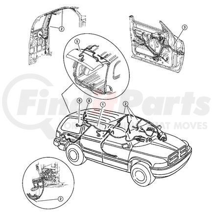 56021100AJ by CHRYSLER - WIRING. Chassis. Diagram 1