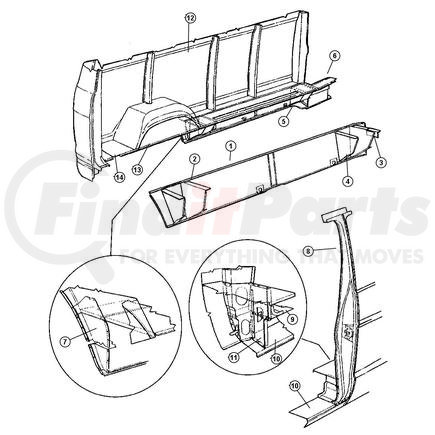 55347351AB by CHRYSLER - PANEL. Side Step Sill. Diagram 10