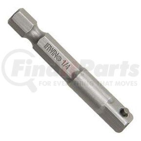 93761 by IRWIN HANSON - 1/4" Square Drive Socket Adapter with Ball Lock, 2"