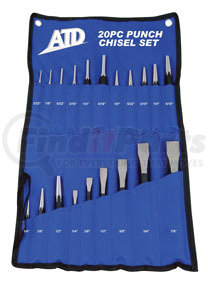 720 by ATD TOOLS - 20 pc. Punch & Chisel Set