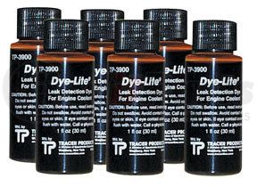 TP3900 by TRACERLINE - Dye-Lite® Water-Based Engine Coolant & Auto Body Leak Check Dyes, 6-Pack, 1 oz.