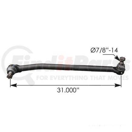 463.DS7511 by AUTOMANN - Steering Drag Link - 31.000 in. C to C, for Peterbilt