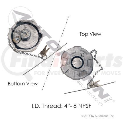 572.1013 by AUTOMANN - Locking Fuel Cap (4")