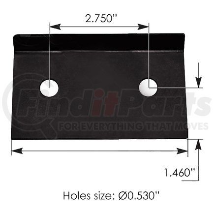 M134163 by AUTOMANN - Peterbilt Hood Pivot Plate