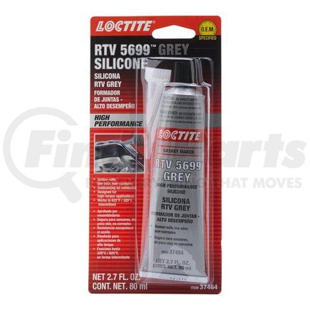 37464 by LOCTITE CORPORATION - RTV 5695 Grey Silicone Gasket Maker 80ml Tube