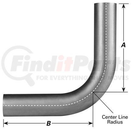 10791 by ANSA - 90° Aluminized Elbow 5" Diameter OD-OD