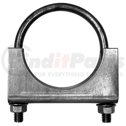 H500P by ANSA - 5" Heavy Duty 3/8" U-Bolt Exhaust Clamp with Flange Nuts - Mild Steel