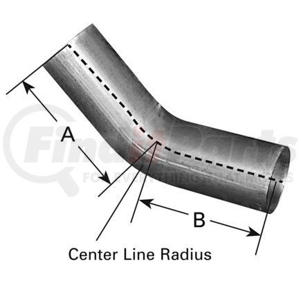 10567 by ANSA - 45° Aluminized Elbow 5" Diameter OD-OD