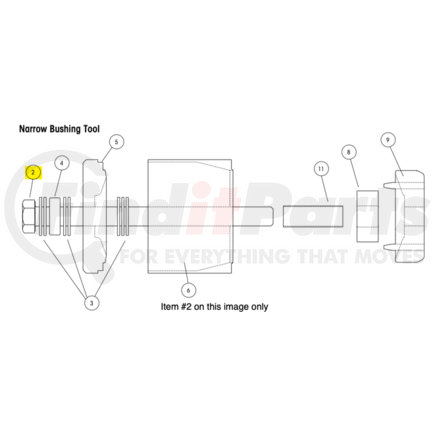 S-24215 by HENDRICKSON - Suspension Bushing Installation Tool - Bolt