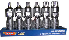 UJXZN100 by VIM TOOLS - Universal Joint, XZN Triple Square Dr, 6pc.