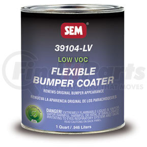 39104-LV by SEM PRODUCTS - BUMPER COATER- Low VOC Flexible Bumper Coater