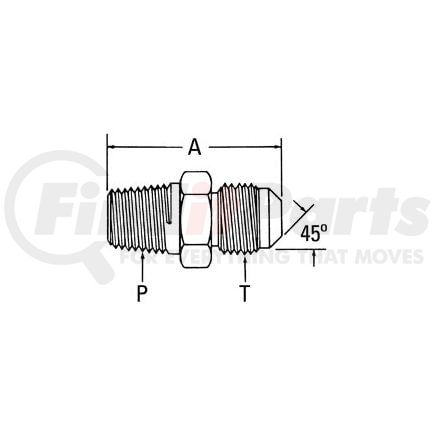 Aeroquip 2000-4-4B Adapter - Adaptor Brass MP x SAE M