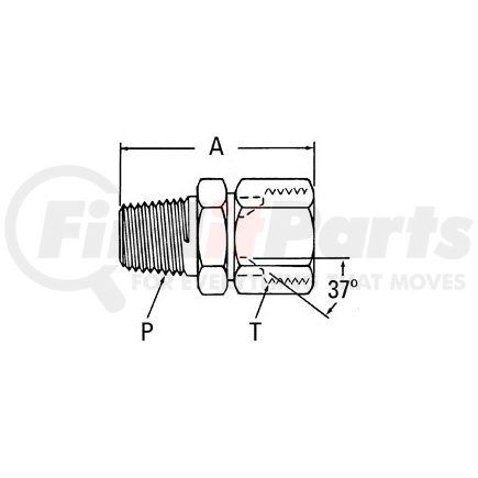 2018-20-20S by WEATHERHEAD - Aeroquip Adapter - Adaptor MP x FJ