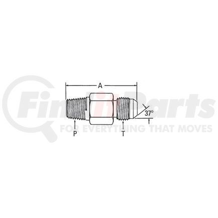 202113-24-24S by WEATHERHEAD - Aeroquip Adapter - SAE 37 Adapter