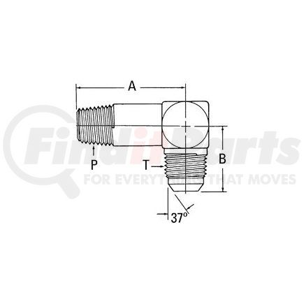 202413-12-12S by WEATHERHEAD - Aeroquip Adapter - Bulkhead Elbow Adapter