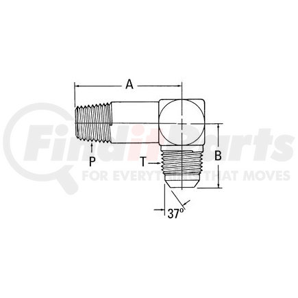 202413-4-5S by WEATHERHEAD - Aeroquip Adapter - E90 Elbow Adapter