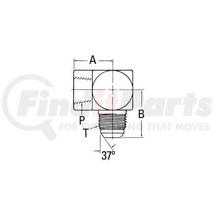 2025-4-8S by WEATHERHEAD - Aeroquip Adapter - Adaptor FP x MJB