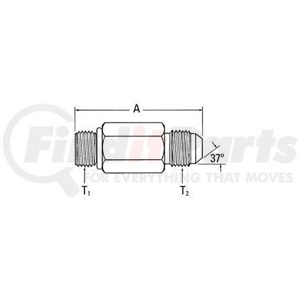 202713-12-12S by WEATHERHEAD - Aeroquip Adapter - Adaptor MB x MJ Long