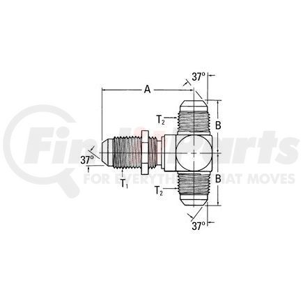 203002-10-10S by WEATHERHEAD - Aeroquip Adapter - Adaptor MJx MJxMJ B'H Tee