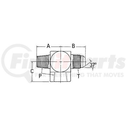 203103-16-16S by WEATHERHEAD - Aeroquip Adapter - SAE 37 Adapter