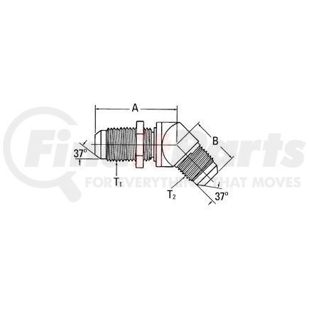 2042-10-10S by WEATHERHEAD - Adapter - Adaptor MJ 45 DEG B'Head