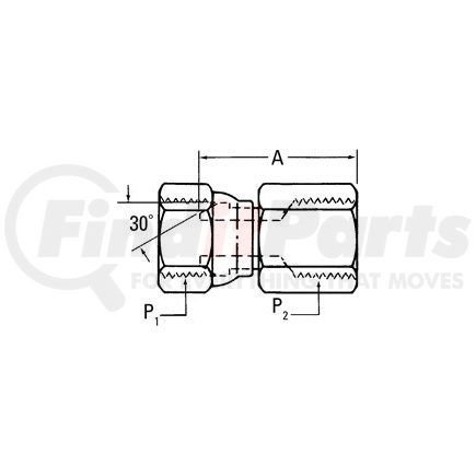 2046-2-2S by WEATHERHEAD - Aeroquip Adapter - Adapter NPTF/SM