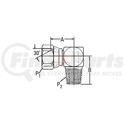 2047-12-16S by WEATHERHEAD - Aeroquip Adapter - Adaptor NPSM x MP 90 ELB