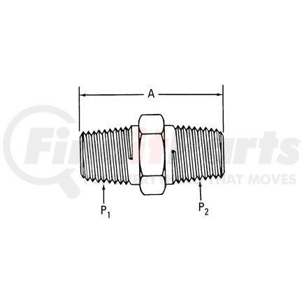 2083-12-12S by WEATHERHEAD - Adapter - NPT M/M Nipple