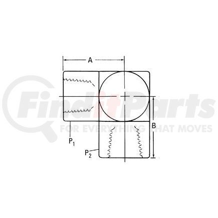 2087-16-16S by WEATHERHEAD - Adapter - Adaptor FP x FP 90 Elbow