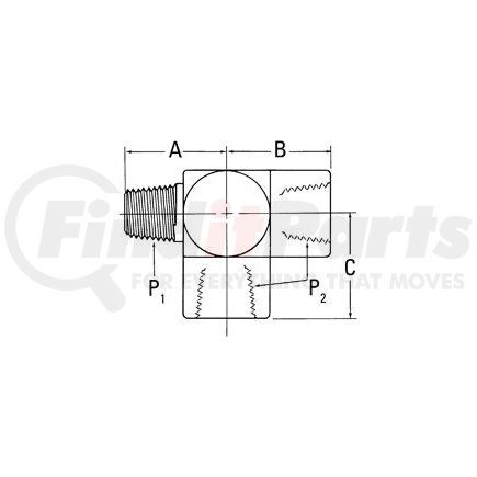 2092-4-4S by WEATHERHEAD - Adapter - Adaptor MP x FP x FP Tee