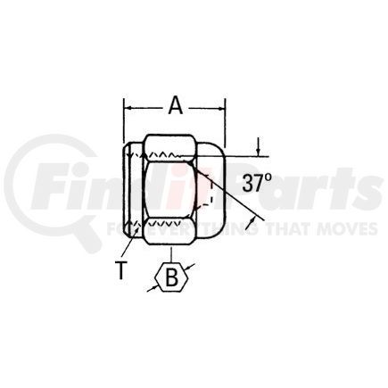 210292-10S by WEATHERHEAD - Adapter - JIC Cap Nut 210292