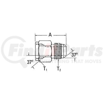 2215-12-10S by WEATHERHEAD - Aeroquip Adapter - Adaptor FJ x MJ