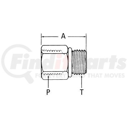 2216-6-8S by WEATHERHEAD - Aeroquip Adapter - Adaptor FP x MB