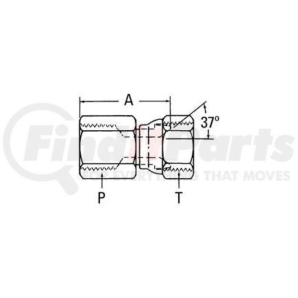 2242-4-4S by WEATHERHEAD - Adapter - Adaptor FP x FJ