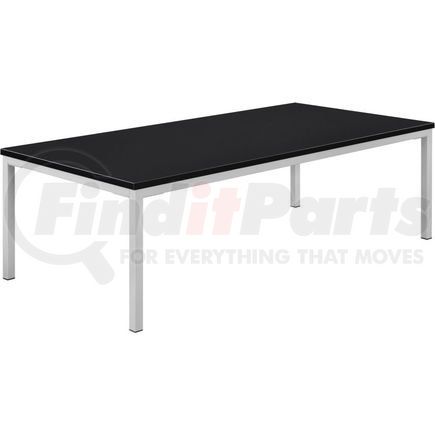 695755BK by GLOBAL INDUSTRIAL - Interion&#174; Wood Coffee Table with Steel Frame - 48" x 24" - Black
