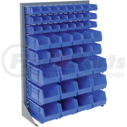 500163BL by GLOBAL INDUSTRIAL - Global Industrial&#153; Singled Sided Louvered Bin Rack 35 x 15 x 50 - 42 Blue Premium Stacking Bins