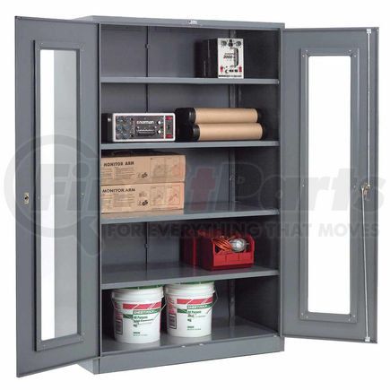 237621GY by GLOBAL INDUSTRIAL - Global Industrial&#8482; Clear View Storage Cabinet Assembled 48x24x78 - Gray