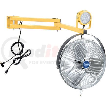 812433 by GLOBAL INDUSTRIAL - Global Industrial&#153; LED Dock Light 30W, 3000 Lumens, 5000K, w/ 60" Arm & 18" 3-Speed Fan