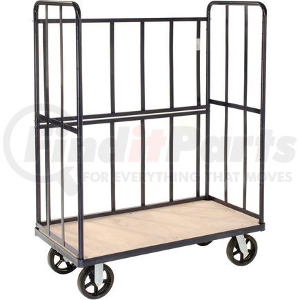 585288 by GLOBAL INDUSTRIAL - Global Industrial&#8482; 48"L x 24"D x 61"H-3-Sided (2) Shelf Steel Truck-1,200 lb. Capacity