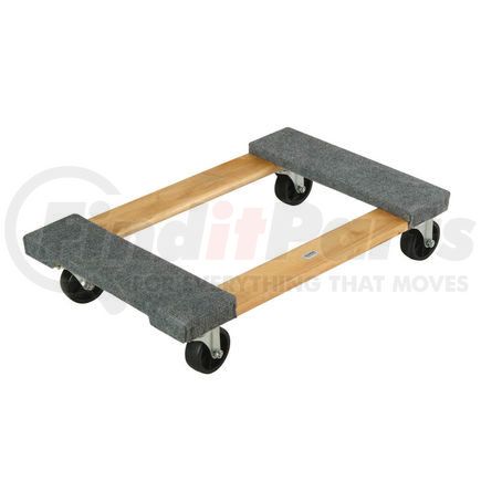 585172 by GLOBAL INDUSTRIAL - Global Industrial&#8482; Hardwood Dolly with Carpeted Deck Ends 30 x 18 1200 Lb. Capacity