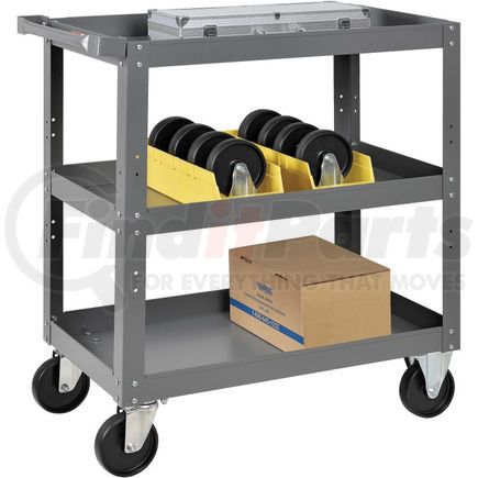 988849 by GLOBAL INDUSTRIAL - Global Industrial&#153; Steel Stock Cart, 3 Shelves, 18"Wx30"L, 800 Lbs. Cap.